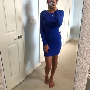 NWT- royal blue Bebe body-con dress